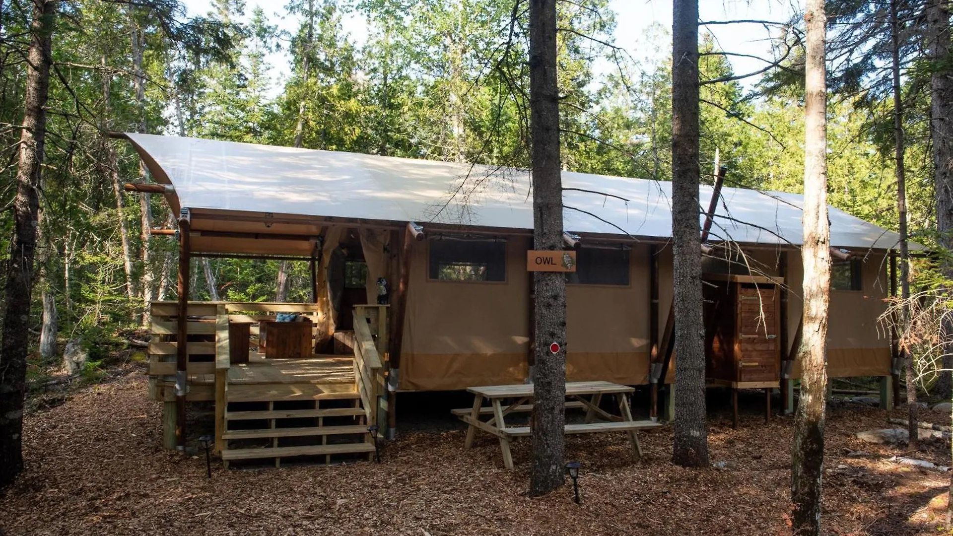 Woods Of Eden Glampground Luxury tent Bar Harbor